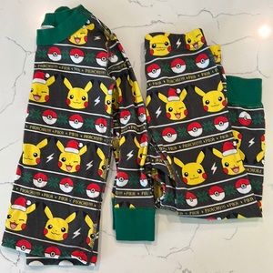 Hanna Andersson Pikachu Christmas 2 piece pajama set, size 3T